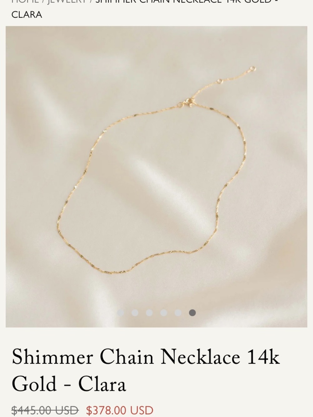 Linjer Shimmer Chain Necklace 14k gold - Picture 7 of 8
